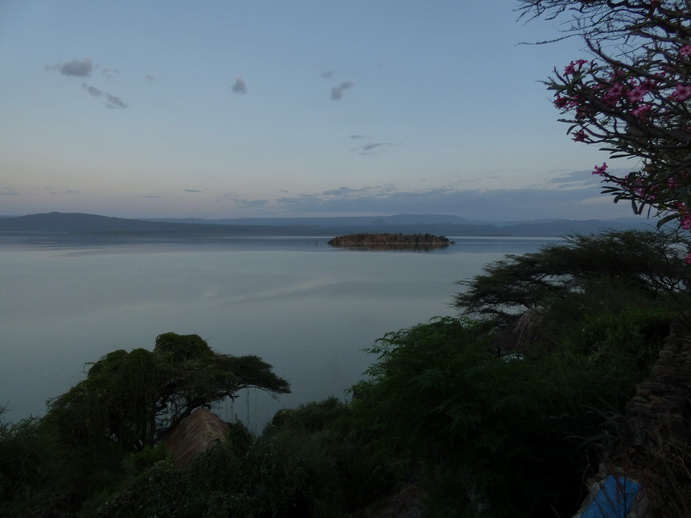 Kenia Lake Baringo Island Camp Sunsetrock