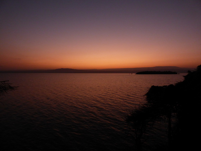 Kenia Lake Baringo Island Camp Sunsetrock