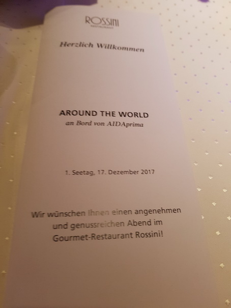 Aida Prima Rossini 6 Gang Menue