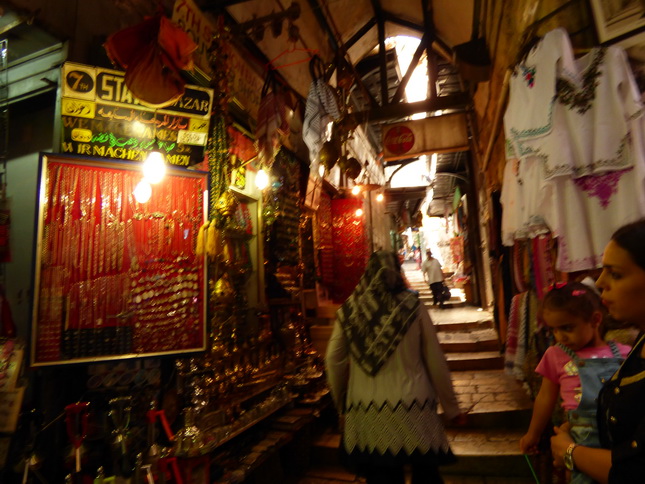 JERUSALEM Altstadgassen Marktstände